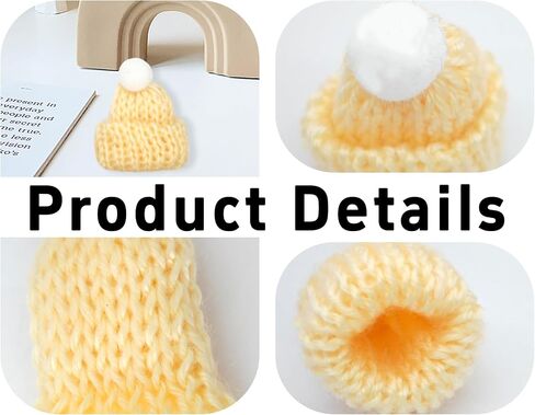pson 28Pcs Mini Knitting Hats, Tiny Doll Hats for Christmas Tree Ornaments, DIY Crafts, Hair Accessories, Holiday Decorations(Assorted Colors) in Kuwait