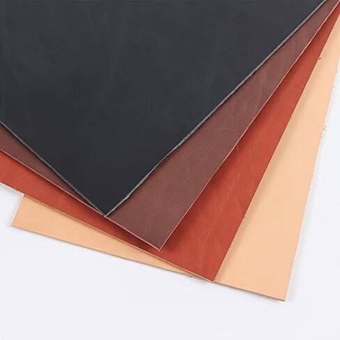 Vegetable Tanned Leather Sheets, 3-4mm Thick Leather, Top Cowhide for Tooling and Carving, Multiple Colors (Paint Brown 8 x 12 inches) in Kuwait