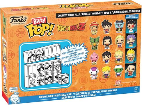 Funko Bitty Pop Dragon Ball Z - Frieza ، 4 عبوات وشخصية Mini Mini Smather - 0.9 بوصة (2.2 سم) - Dragon Ball Collable - رف عرض قابل للتكديس - فكرة هدية - أكياس الحفلات. in Saudi Arabia