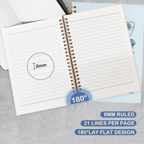Dentist Gifts Notebook Journal, Dental Hygienist Assistant Office Gifts for Women, Hardcover Spiral Journal Notebook 5.5x8.3 Inch（Blue-01） in Saudi Arabia