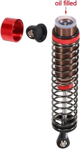 Rc Shocks Oil Filled,2PCS 52mm-120mm Oil Leakproof For 1/10 RC Buggy Truggy On Road Touring Drift Cars Monster Trucks Upgrade Parts (2pcs 85mm red) in Saudi Arabia