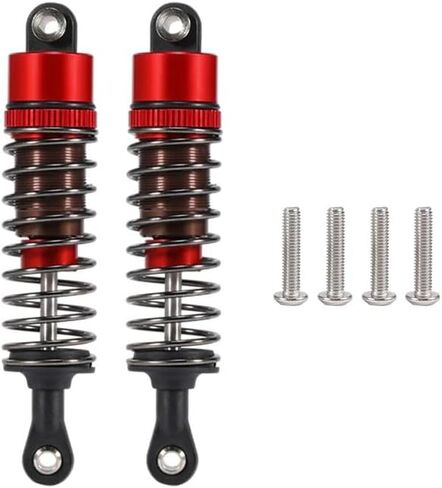 Rc Shocks Oil Filled,2PCS 52mm-120mm Oil Leakproof For 1/10 RC Buggy Truggy On Road Touring Drift Cars Monster Trucks Upgrade Parts (2pcs 85mm red) in Saudi Arabia