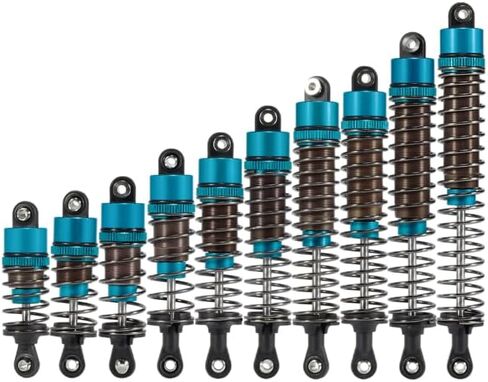 Rc Shocks Oil Filled,2PCS 52mm-120mm Oil Leakproof For 1/10 RC Buggy Truggy On Road Touring Drift Cars Monster Trucks Upgrade Parts (2pcs 85mm red) in Saudi Arabia