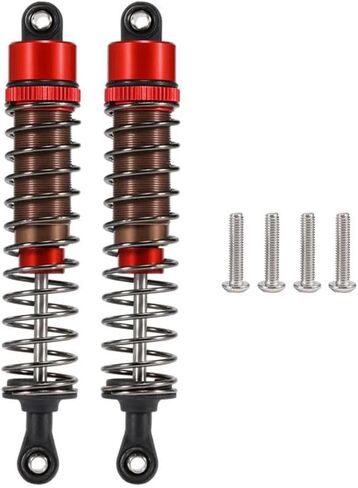 Rc Shocks Oil Filled,2PCS 52mm-120mm Oil Leakproof For 1/10 RC Buggy Truggy On Road Touring Drift Cars Monster Trucks Upgrade Parts (2pcs 85mm red) in Saudi Arabia