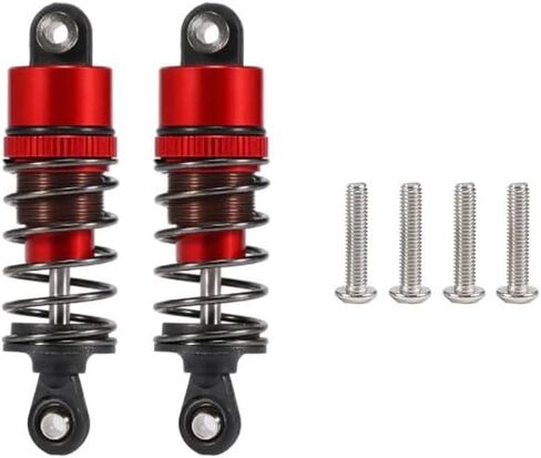 Rc Shocks Oil Filled,2PCS 52mm-120mm Oil Leakproof For 1/10 RC Buggy Truggy On Road Touring Drift Cars Monster Trucks Upgrade Parts (2pcs 85mm red) in Saudi Arabia