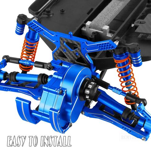RC Aluminium الأمامي الخلفي BIRE BORE RC RUCK ERDARDERS PRORDRADERS لـ 1/10 SLASH ، Stampede ، Rustler ، Hoss 2WD 4x4 VXL ، Alloy 4PCS RC Shocks w/Golden Spring ، Navy Blue in Saudi Arabia