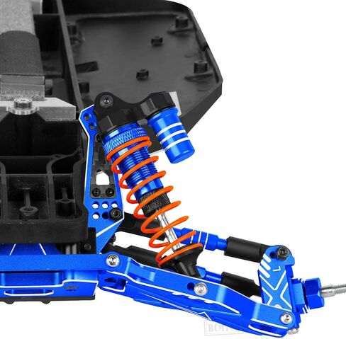 RC Aluminium الأمامي الخلفي BIRE BORE RC RUCK ERDARDERS PRORDRADERS لـ 1/10 SLASH ، Stampede ، Rustler ، Hoss 2WD 4x4 VXL ، Alloy 4PCS RC Shocks w/Golden Spring ، Navy Blue in Saudi Arabia