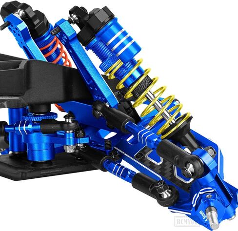 RC Aluminium الأمامي الخلفي BIRE BORE RC RUCK ERDARDERS PRORDRADERS لـ 1/10 SLASH ، Stampede ، Rustler ، Hoss 2WD 4x4 VXL ، Alloy 4PCS RC Shocks w/Golden Spring ، Navy Blue in Saudi Arabia