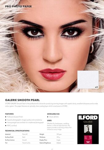 Ilford Galerie Prestige Smooth Pearl - 13 × 19 بوصة ، 25 ورقة (2001750) in Kuwait