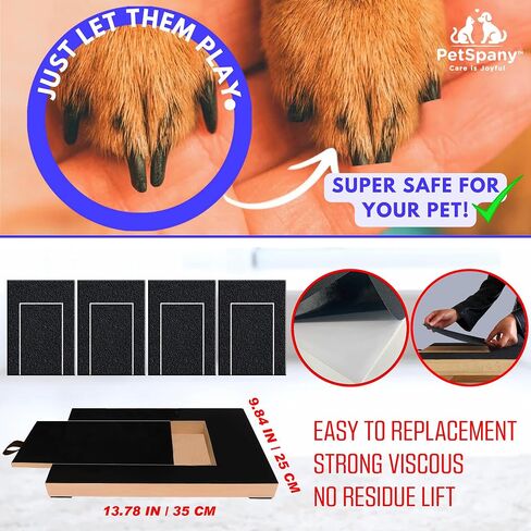 4 PCS Premier Selfive Sandpaper 35x25 سم ، 80 حبة-ورقة صنفرة بديلة للوحة خدش الكلب مع صندوق علاج in Saudi Arabia