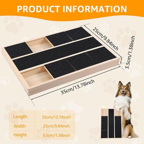 Dog Nail Scratching Board with Snack Box, Wood Stress Free Dog Nail Scratch Pad, Practical Puppy Claw Grooming Tool for Breeds Large and Small Dogs Cats, Dogs Claw File Toy (3 Frames) in Saudi Arabia