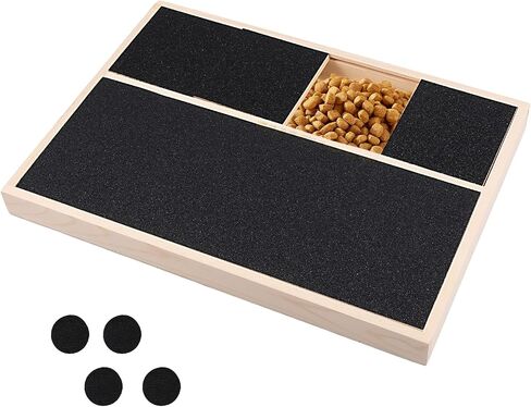 Dog Nail Scratching Board with Snack Box, Wood Stress Free Dog Nail Scratch Pad, Practical Puppy Claw Grooming Tool for Breeds Large and Small Dogs Cats, Dogs Claw File Toy (3 Frames) in Saudi Arabia