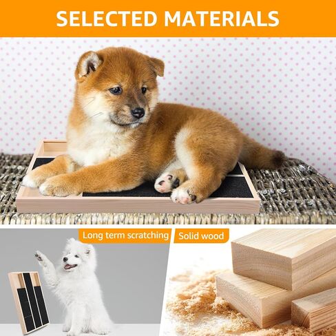 Dog Nail Scratching Board with Snack Box, Wood Stress Free Dog Nail Scratch Pad, Practical Puppy Claw Grooming Tool for Breeds Large and Small Dogs Cats, Dogs Claw File Toy (3 Frames) in Saudi Arabia