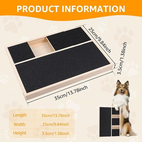 Dog Nail Scratching Board with Snack Box, Wood Stress Free Dog Nail Scratch Pad, Practical Puppy Claw Grooming Tool for Breeds Large and Small Dogs Cats, Dogs Claw File Toy (3 Frames) in Saudi Arabia