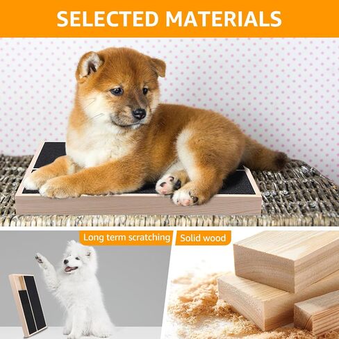 Dog Nail Scratching Board with Snack Box, Wood Stress Free Dog Nail Scratch Pad, Practical Puppy Claw Grooming Tool for Breeds Large and Small Dogs Cats, Dogs Claw File Toy (3 Frames) in Saudi Arabia