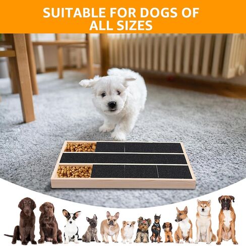 Dog Nail Scratching Board with Snack Box, Wood Stress Free Dog Nail Scratch Pad, Practical Puppy Claw Grooming Tool for Breeds Large and Small Dogs Cats, Dogs Claw File Toy (3 Frames) in Saudi Arabia