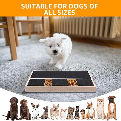 Dog Nail Scratching Board with Snack Box, Wood Stress Free Dog Nail Scratch Pad, Practical Puppy Claw Grooming Tool for Breeds Large and Small Dogs Cats, Dogs Claw File Toy (3 Frames) in Saudi Arabia