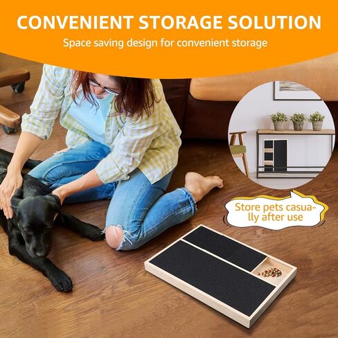 Dog Nail Scratching Board with Snack Box, Wood Stress Free Dog Nail Scratch Pad, Practical Puppy Claw Grooming Tool for Breeds Large and Small Dogs Cats, Dogs Claw File Toy (3 Frames) in Saudi Arabia