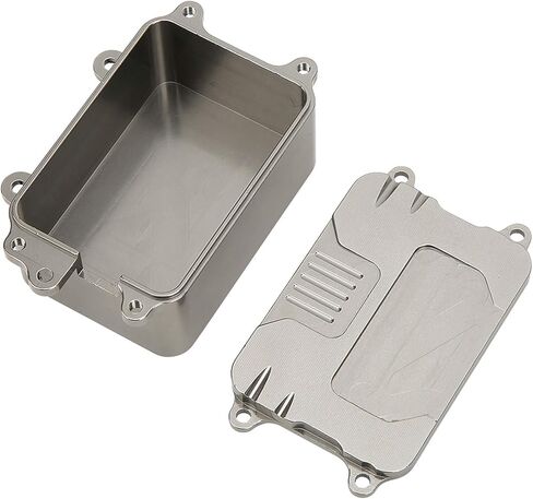 SCX10 Metal RC Receiver Box with ESC for 1/10 Crawler Car ZD Racing Silver 60x40x30mm in Kuwait