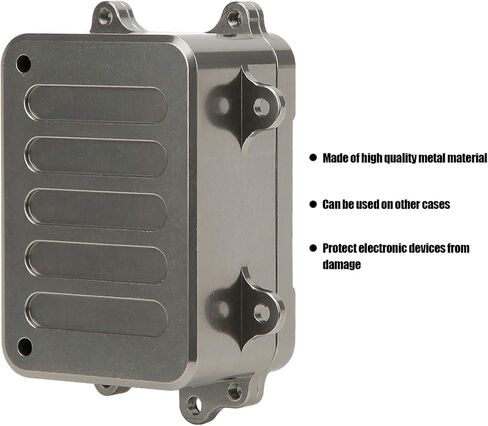 SCX10 Metal RC Receiver Box with ESC for 1/10 Crawler Car ZD Racing Silver 60x40x30mm in Kuwait