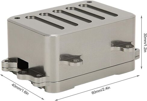 SCX10 Metal RC Receiver Box with ESC for 1/10 Crawler Car ZD Racing Silver 60x40x30mm in Kuwait