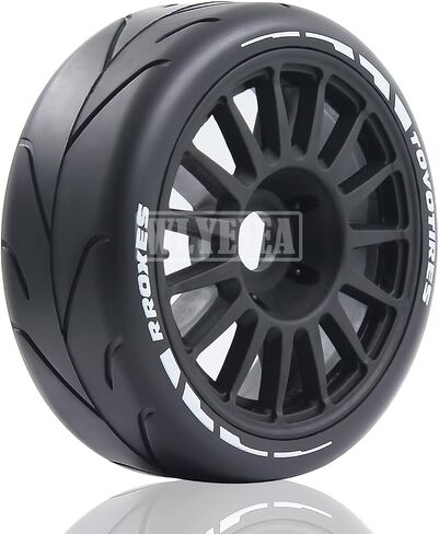 4PCS RC 1/8 On-Road Tires 15-Spokes RC Wheel and Tires 17mm Hex Hub Fit for 1/8 HPI WR8 HSP Hobao ARRMA Redcat Losi Kyosho VRX in Kuwait