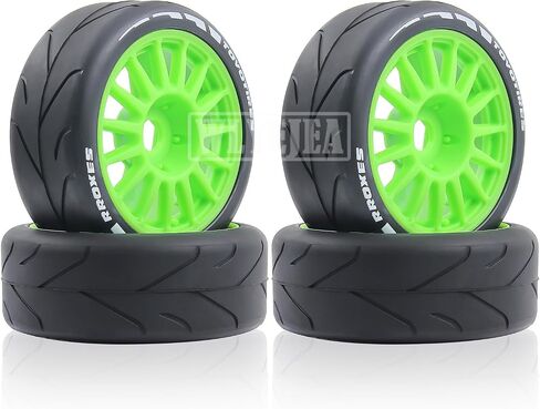 4PCS RC 1/8 On-Road Tires 15-Spokes RC Wheel and Tires 17mm Hex Hub Fit for 1/8 HPI WR8 HSP Hobao ARRMA Redcat Losi Kyosho VRX in Kuwait