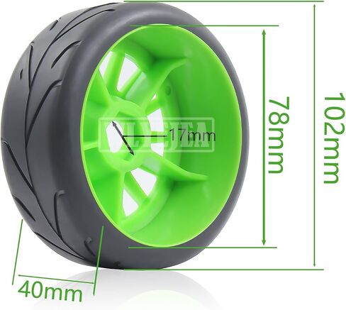 4PCS RC 1/8 On-Road Tires 15-Spokes RC Wheel and Tires 17mm Hex Hub Fit for 1/8 HPI WR8 HSP Hobao ARRMA Redcat Losi Kyosho VRX in Kuwait