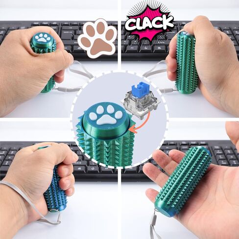 2PCS Little Ouchies Fidget with Cat Dog Paw Button, Sensory Pain Stim Fidget Toys for Adults & Teens, Anxiety and Stress Relief Items, Spiky Grippy Stim Tool, Portable ADHD Autism Fidget Clicker in Saudi Arabia