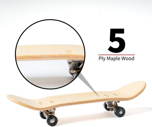 6 PCS Pro 32mm Fingerboard Wooden Board Professional Mini Finger Skateboard Set من 6 (6pcs) in Kuwait