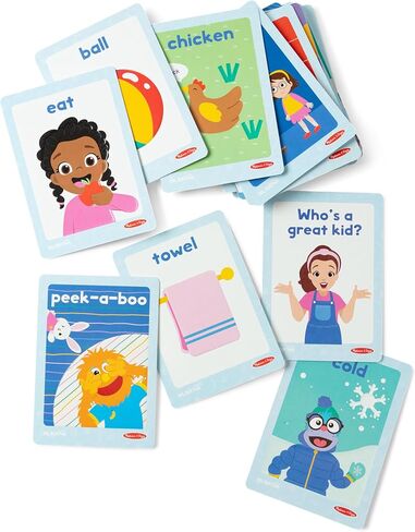 Melissa & Doug® Ms. Rachel ™ First Words Firstcards Sensory Preschool Learning Toy for Boys ، Girls - FSC Certified in Saudi Arabia