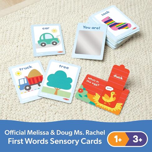 Melissa & Doug® Ms. Rachel ™ First Words Firstcards Sensory Preschool Learning Toy for Boys ، Girls - FSC Certified in Saudi Arabia