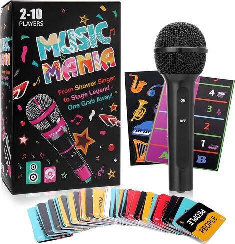 Mity rain Music Party Games - Fast-Paced Music Trivia Card Games for 2-10 Players | Fun Family Games & Adult Card Games with Lyrics ChallengePerfect for Game Night & Music Lovers! in Saudi Arabia
