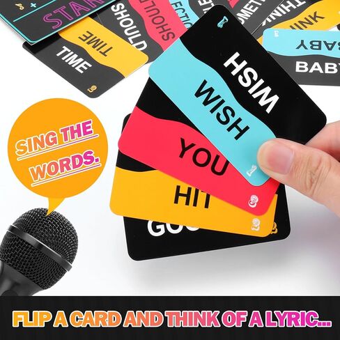Mity rain Music Party Games - Fast-Paced Music Trivia Card Games for 2-10 Players | Fun Family Games & Adult Card Games with Lyrics ChallengePerfect for Game Night & Music Lovers! in Saudi Arabia