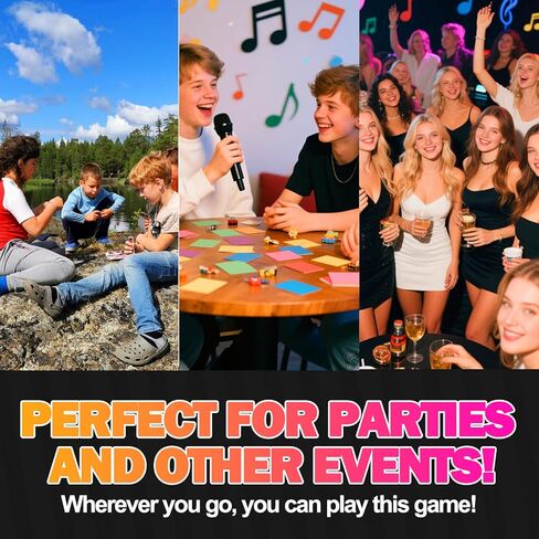 Mity rain Music Party Games - Fast-Paced Music Trivia Card Games for 2-10 Players | Fun Family Games & Adult Card Games with Lyrics ChallengePerfect for Game Night & Music Lovers! in Saudi Arabia