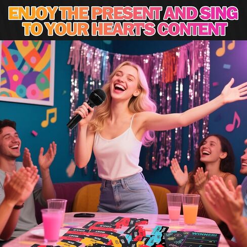 Mity rain Music Party Games - Fast-Paced Music Trivia Card Games for 2-10 Players | Fun Family Games & Adult Card Games with Lyrics ChallengePerfect for Game Night & Music Lovers! in Saudi Arabia