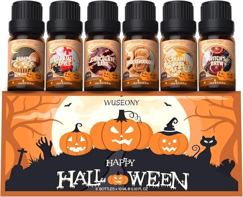 WUSEONY Summer Fragrance Oils Set, Premium Essential Oils for Diffuser, Natural Aromatherapy Oils for Soap Candle Making - Ocean Breeze, Coconut, Pina Colada, Watermelon, Vanilla Ice Cream, Aqua Kiss in Kuwait