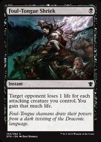 Magic the Gathering - shrike shriek (Common) - Dragons of Tarkir - 2015 - Black Estant - Card - 1 قطعة in Saudi Arabia