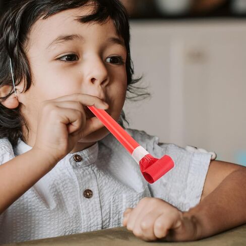 Besportble Creative Kids Whistle Toys - 50pcs Party Players for Kids Fun Funymakers Red Plastic Pristle للحفلات الحفلات والبالون المصاصين in Kuwait