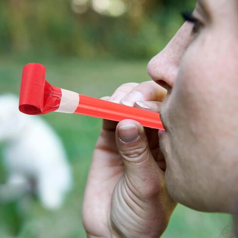 Besportble Creative Kids Whistle Toys - 50pcs Party Players for Kids Fun Funymakers Red Plastic Pristle للحفلات الحفلات والبالون المصاصين in Kuwait