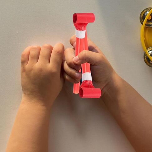 Besportble Creative Kids Whistle Toys - 50pcs Party Players for Kids Fun Funymakers Red Plastic Pristle للحفلات الحفلات والبالون المصاصين in Kuwait