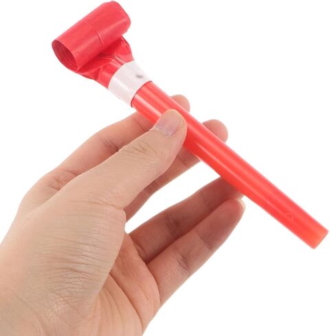 Besportble Creative Kids Whistle Toys - 50pcs Party Players for Kids Fun Funymakers Red Plastic Pristle للحفلات الحفلات والبالون المصاصين in Kuwait