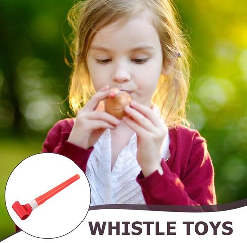 Besportble Creative Kids Whistle Toys - 50pcs Party Players for Kids Fun Funymakers Red Plastic Pristle للحفلات الحفلات والبالون المصاصين in Kuwait