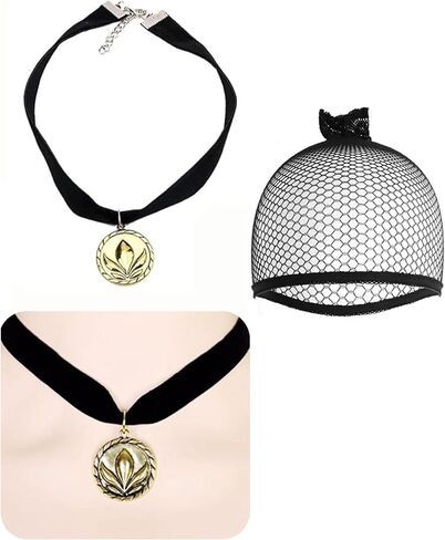 ANOGOL Wig Cap+ Brown Wig for Princess Long Braided Wig with Bangs Straight Cosplay Wig for Kids Women Girls Party Halloween Costume Wig in Kuwait