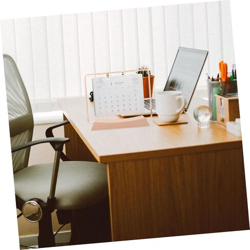 Desktop Calendar Stand Sturdy Holder for Office Desk Convenient Page Flipping for Daily Organization and Elegant in Saudi Arabia
