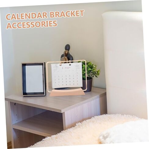 Desktop Calendar Stand Sturdy Holder for Office Desk Convenient Page Flipping for Daily Organization and Elegant in Saudi Arabia