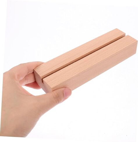 Wooden Table Number Stand Versatile Wooden Photo and Calendar Holder for Weddings Events and Office Use Slot Rustic Charm for Displaying Cards and Pictures in Saudi Arabia