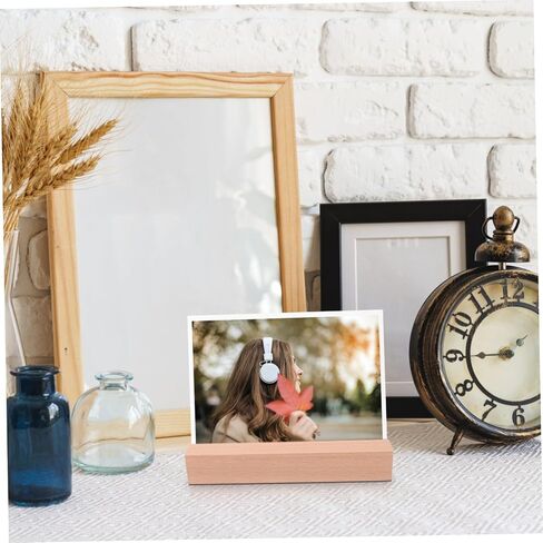 Wooden Table Number Stand Versatile Wooden Photo and Calendar Holder for Weddings Events and Office Use Slot Rustic Charm for Displaying Cards and Pictures in Saudi Arabia