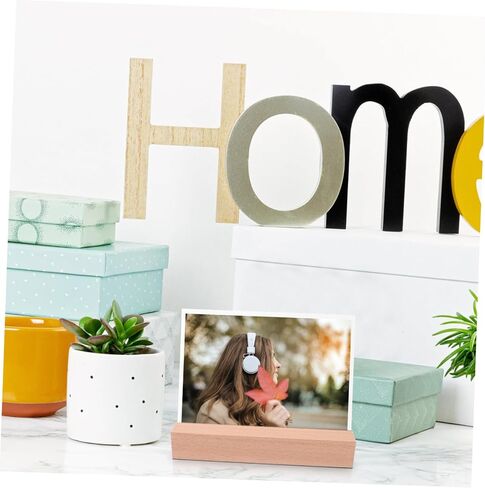 Wooden Table Number Stand Versatile Wooden Photo and Calendar Holder for Weddings Events and Office Use Slot Rustic Charm for Displaying Cards and Pictures in Saudi Arabia