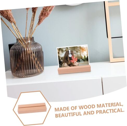 Wooden Table Number Stand Versatile Wooden Photo and Calendar Holder for Weddings Events and Office Use Slot Rustic Charm for Displaying Cards and Pictures in Saudi Arabia